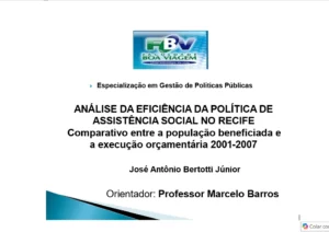Especialização em Gestão de Políticas Públicas - Faculdade Boa Viagem
